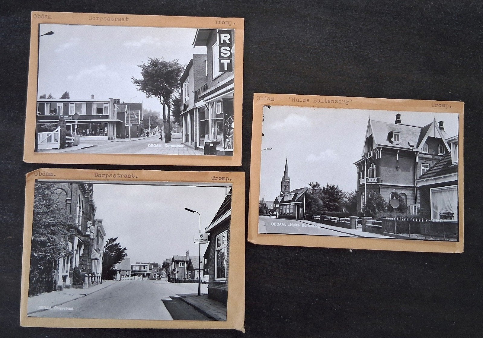 Obdam, 5 x glasplaat JosPe, Huizen Buitenzorg, Ophalen of Verzenden, 1960 tot 1980, Ongelopen, Noord-Holland