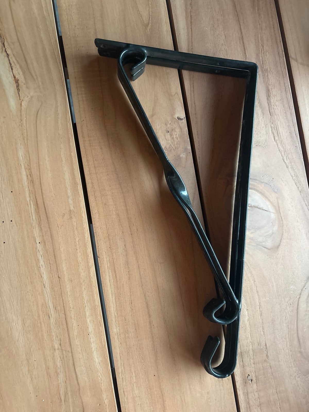 Zwarte metalen beugels voor bloempot of decoratie, Ophalen, Gebruikt