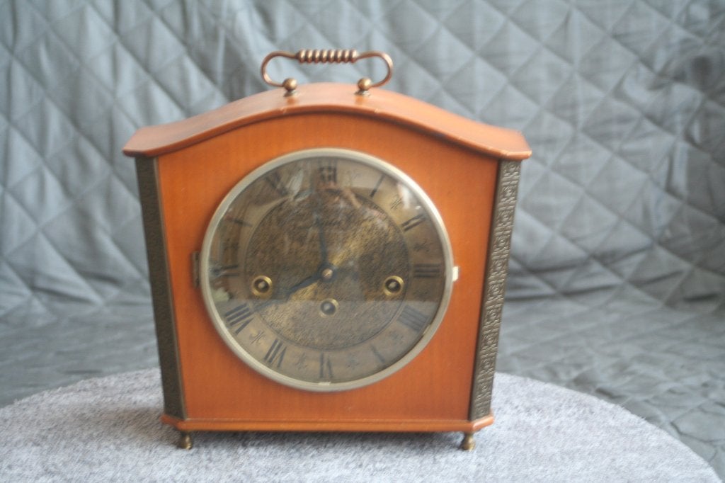 Antieke mooie oude wesminster pendule houten kast, Antiek en Kunst, Antiek | Klokken, Ophalen of Verzenden