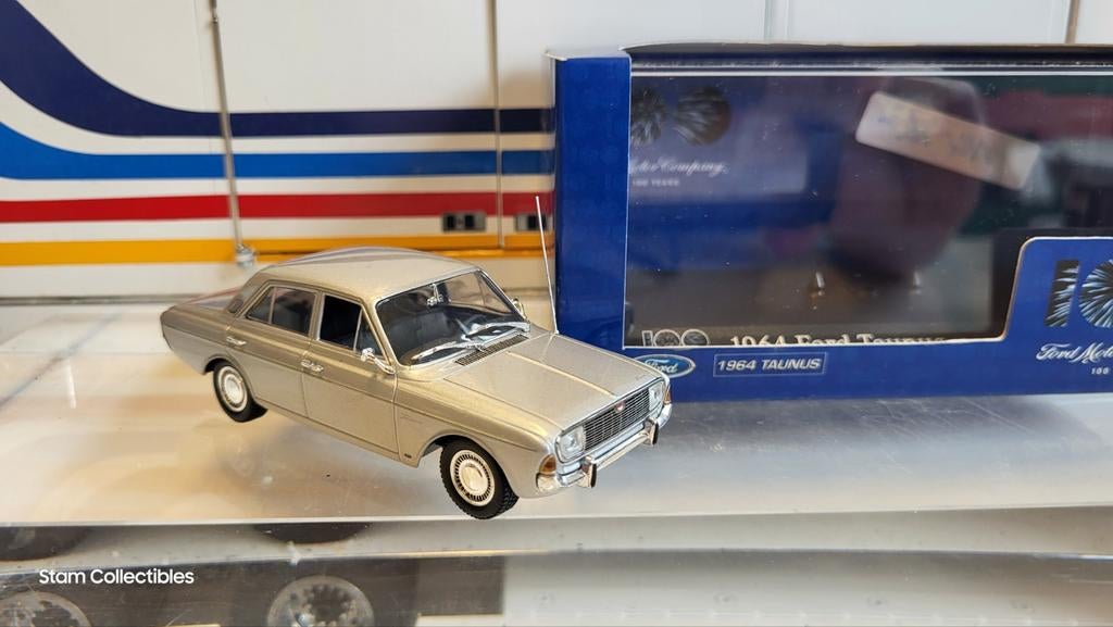 Minichamps Ford Taunus Silver Metallic - 1964, Auto, Ophalen of Verzenden, Zo goed als nieuw, MiniChamps