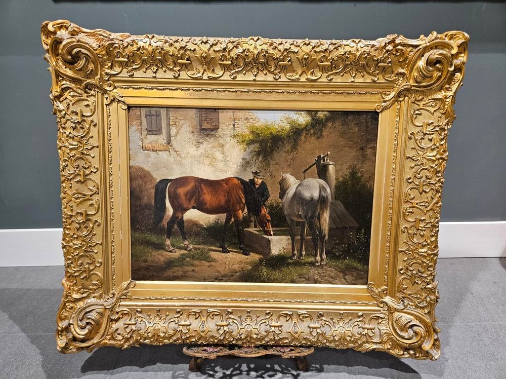 Schilderij Wouter Verschuur II(1841-1936) echtgoud lijst, Antiek en Kunst, Kunst | Schilderijen | Klassiek, Ophalen