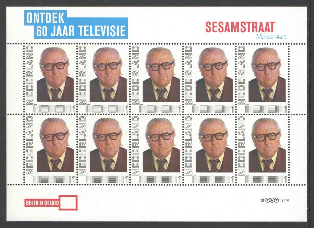Postzegels Ontdek 60 jaar Televisie: Sesamstraat, Postzegels en Munten, Postzegels | Nederland, Ophalen of Verzenden, Na 1940