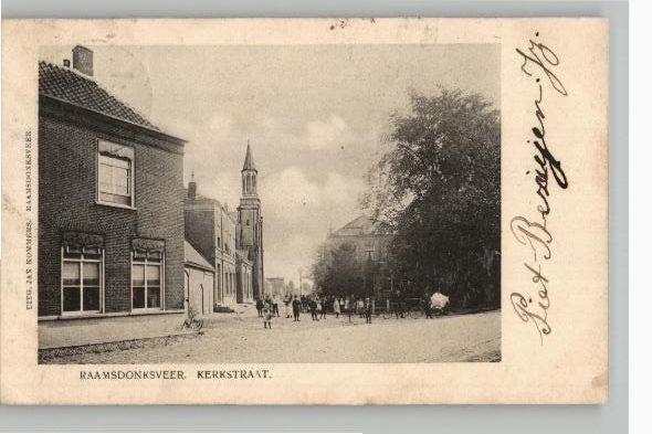 Raamsdonksveer Kerkstraat  st1906 Prachtkaart uitg J Kommers