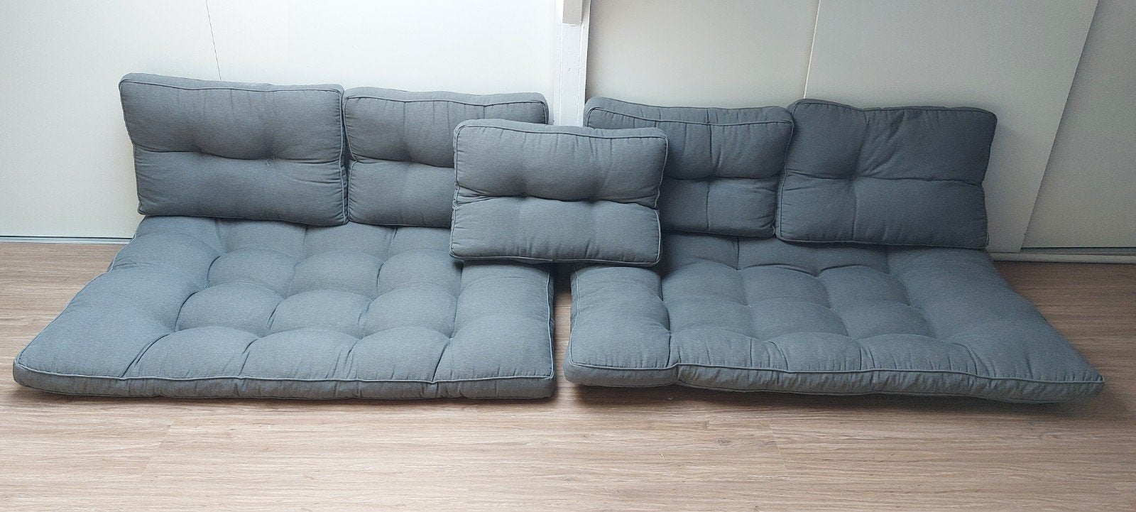 2 sets palletkussens antraciet, Tuin en Terras, Tuinmeubel-accessoires, Ophalen