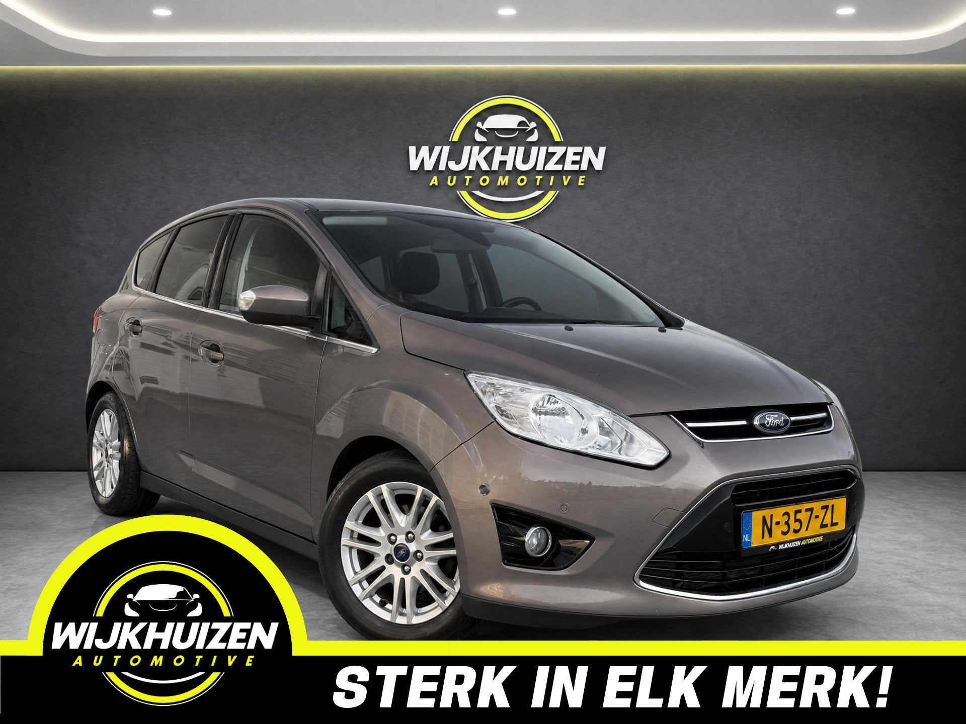 Ford C-Max 1.0 Titanium met Climate ! Camera ! Navigatie ! N, Voorwielaandrijving, Euro 5, Gebruikt, Zwart