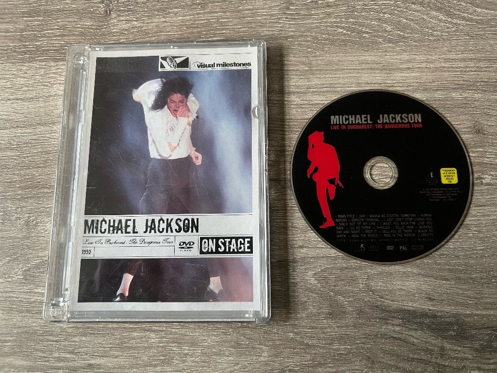 Michael Jackson The Dangerous Tour Jewel Case DVD (1992), Ophalen of Verzenden, Zo goed als nieuw, Muziekvideo's, Alle leeftijden
