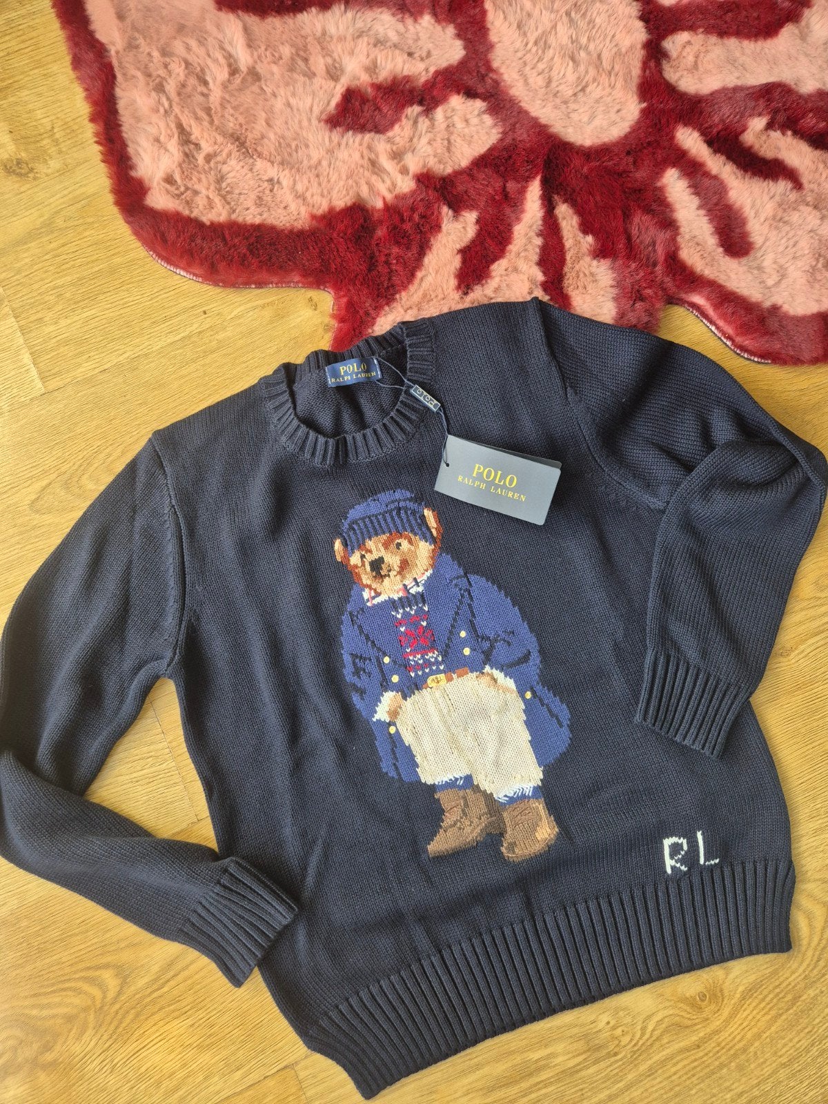 Polo Ralph Lauren Trui met Bear - Nieuw met kaartjes, Blauw, Nieuw, Overige maten, Ophalen of Verzenden