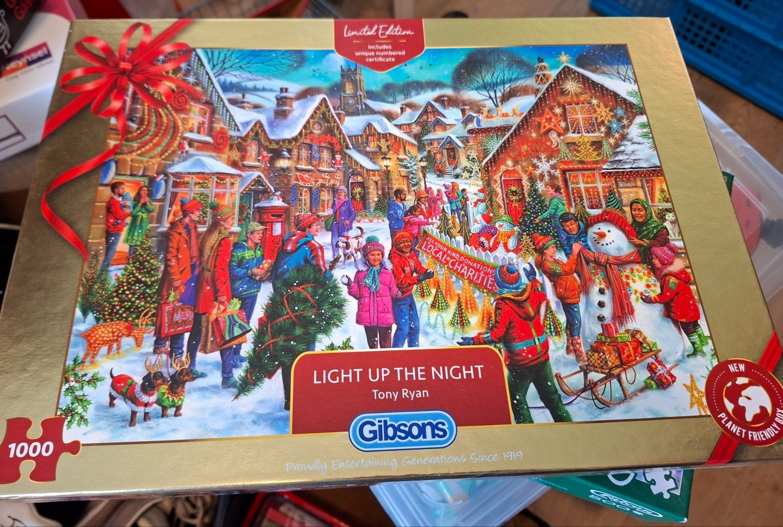 Gibsons Legpuzzel 'Light Up The Night' 1000 stukjes, Ophalen of Verzenden, 500 t/m 1500 stukjes, Zo goed als nieuw, Legpuzzel