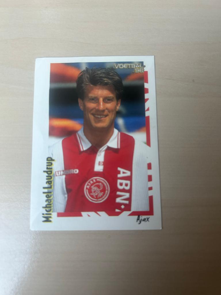 Michael Laudrup Voetbal '98 Panini Ajax Spelerskaart, Ophalen of Verzenden, Zo goed als nieuw, Ajax, Poster, Plaatje of Sticker