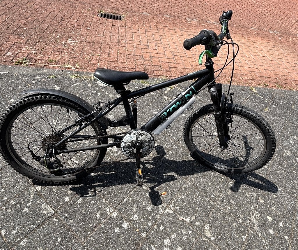 Kinderfiets B’twin 20 inch, Ophalen, 20 inch of meer, Gebruikt, Velgrem