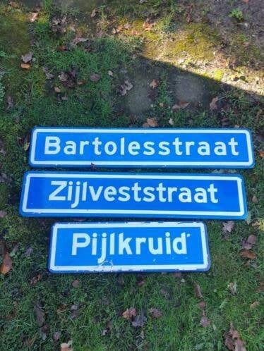 Straatnaam bord pijlkruid, Ophalen of Verzenden, Gebruikt