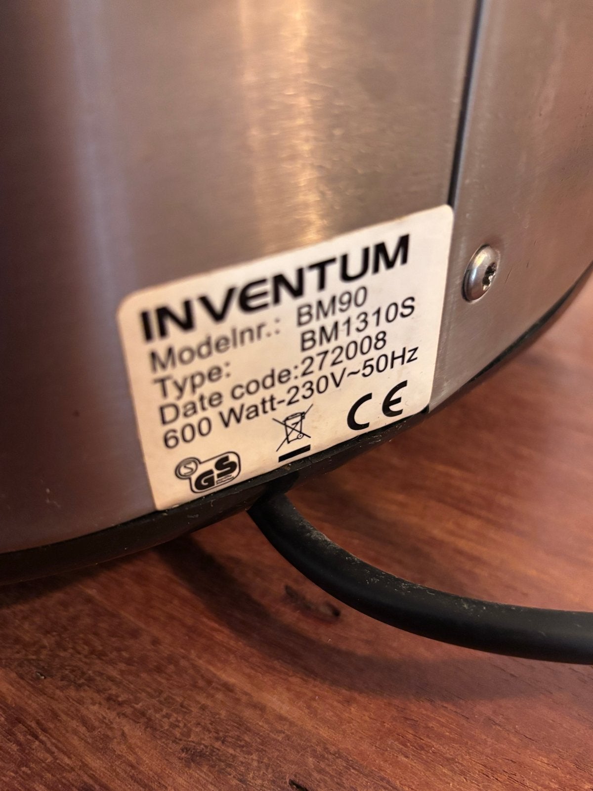 Inventum Broodbakmachine BM90, Witgoed en Apparatuur, Broodbakmachines, 800 tot 1200 gram deeg, Zo goed als nieuw, Kijkvenster