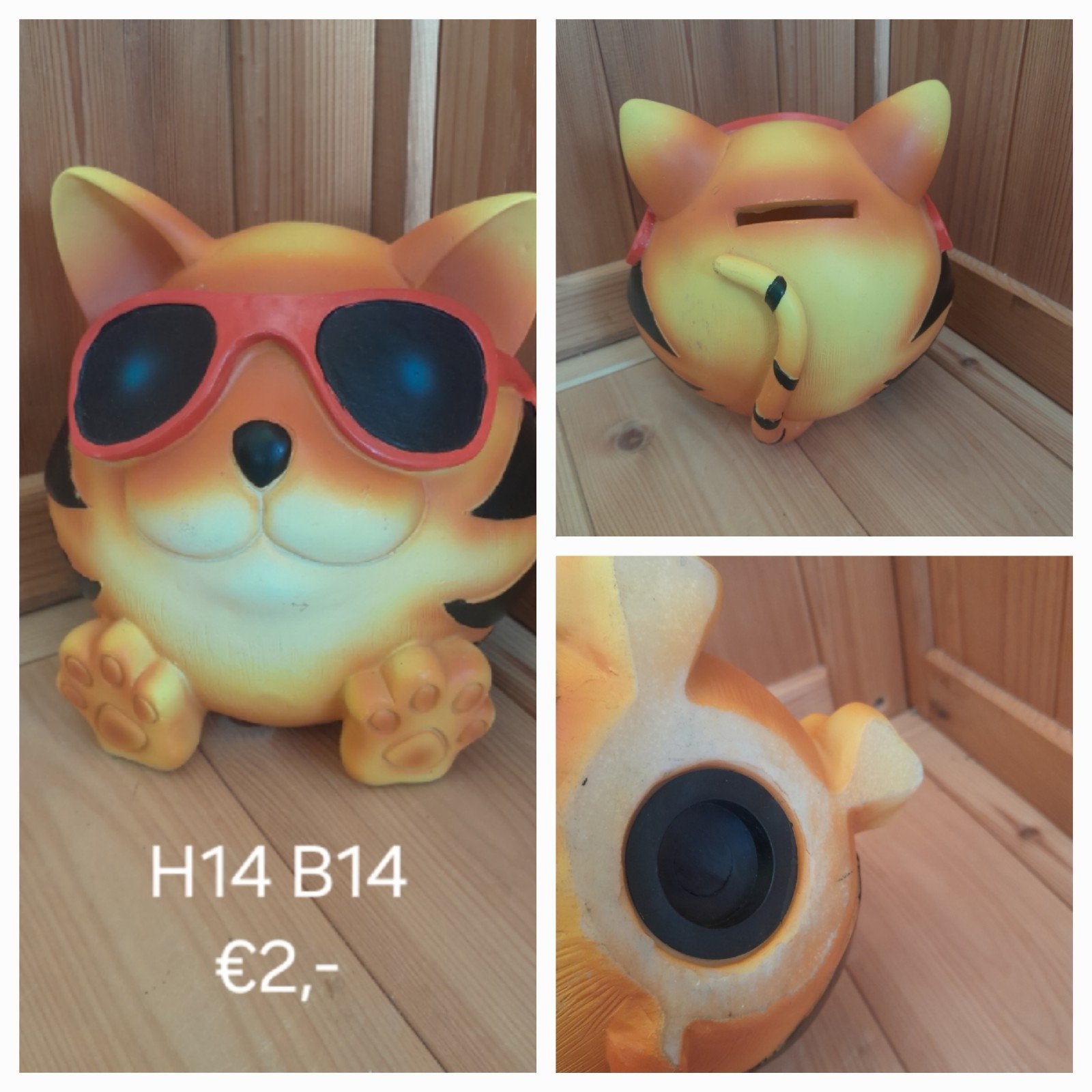 Leuke spaarpot in de vorm van een kat met zonnebril, Ophalen of Verzenden