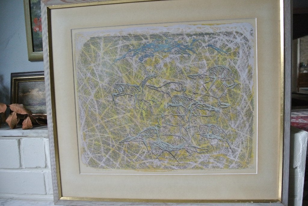jan bezemer litho Antilopen, Ophalen of Verzenden