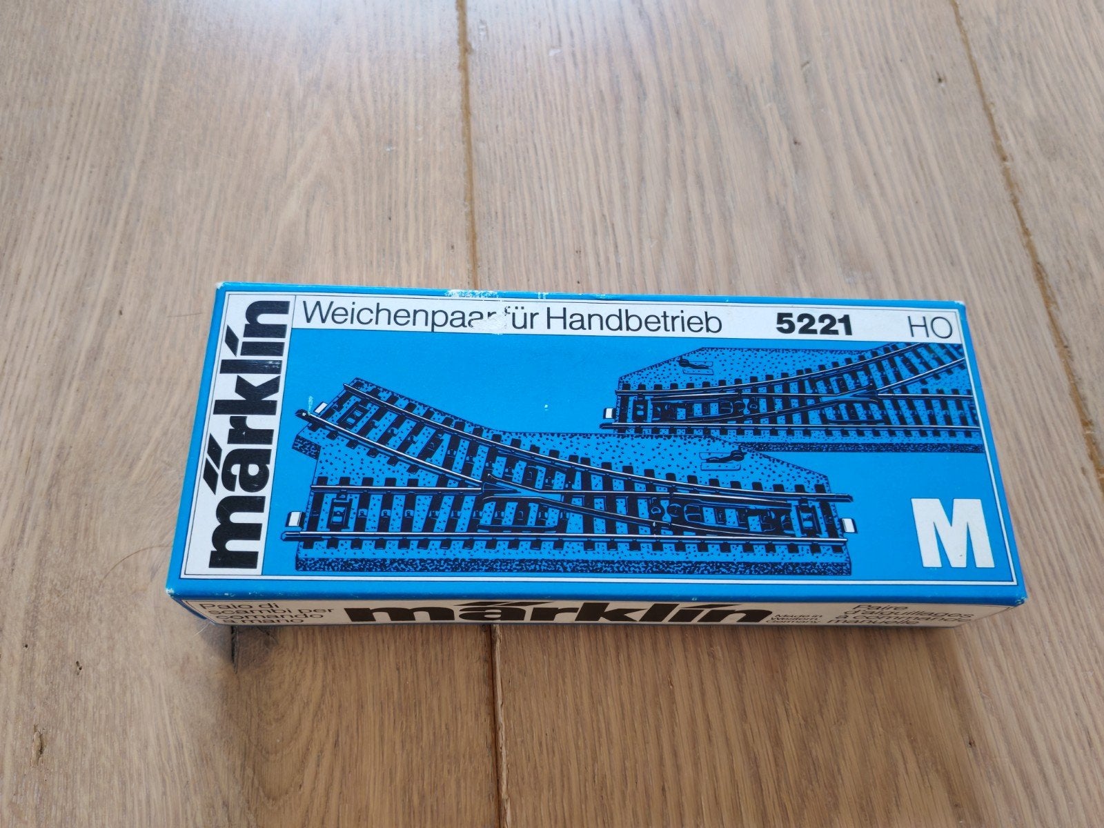Märklin HO 5221 Weichenpaar voor handbediening, Wisselstroom, Gebruikt, Rails, Ophalen of Verzenden