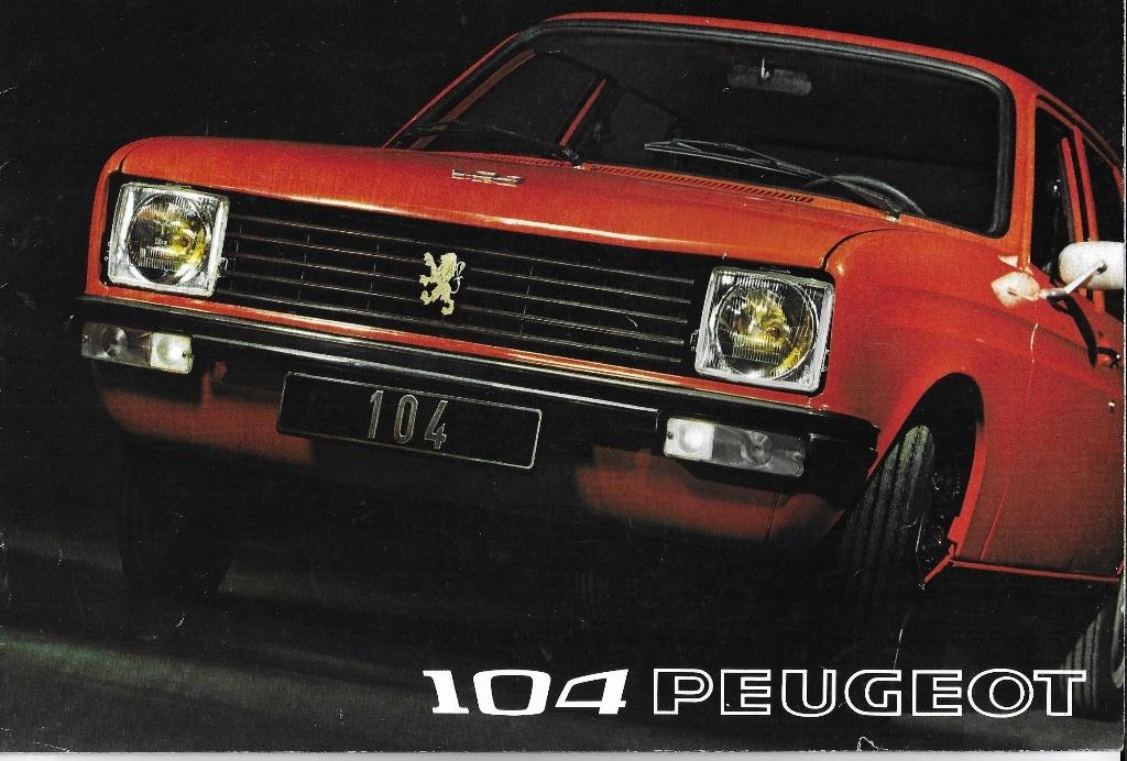 Peugeot 104 brochure 1973 (PE03), Ophalen of Verzenden, Zo goed als nieuw, Peugeot