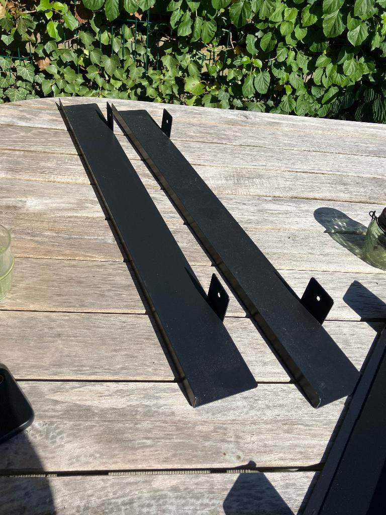 Wandplanken metaal Duraline 60 of 80 cm, Huis en Inrichting, Woonaccessoires | Wandplanken en Boekenplanken, Ophalen, Gebruikt