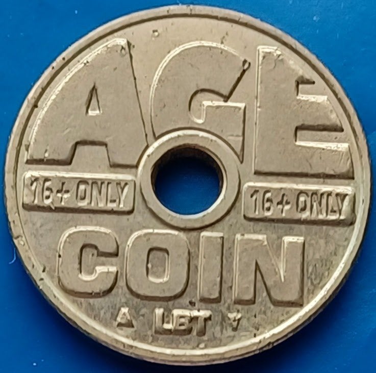 Age Coin LBT - Sigaretten Vending Token LBT, Postzegels en Munten, Verzenden, Overige materialen, Nederland