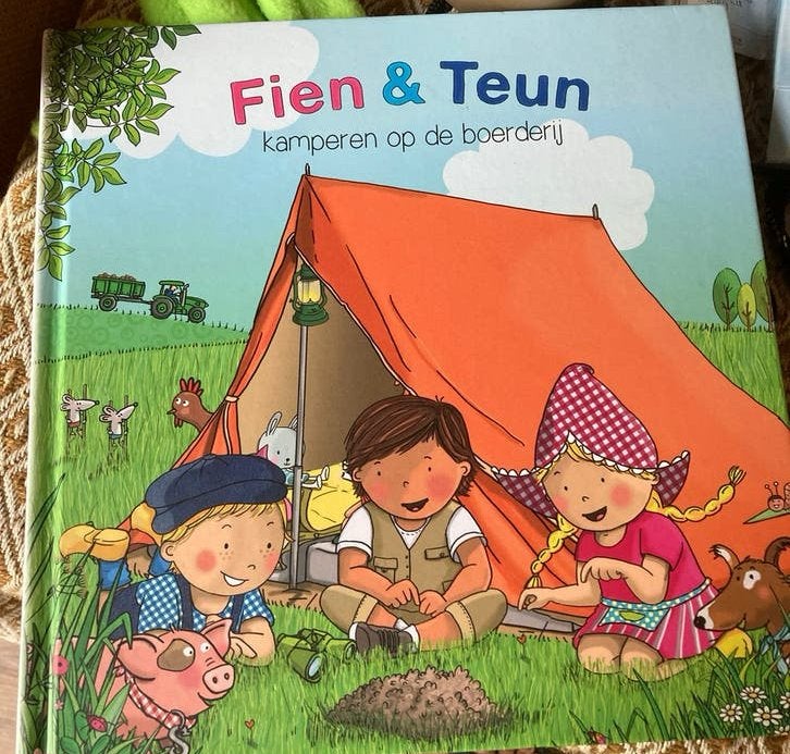 Fien & Teun: Kamperen op de boerderij - Prentenboek, Ophalen of Verzenden, Gelezen, 2 tot 3 jaar