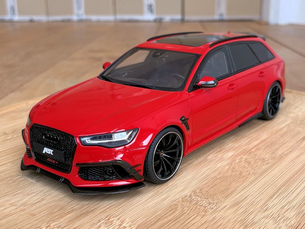 Audi ABT RS6+ Avant C7 rood 1:18 GT Spirit GT736 nieuwstaat, Ophalen of Verzenden, Zo goed als nieuw, Auto, Overige merken