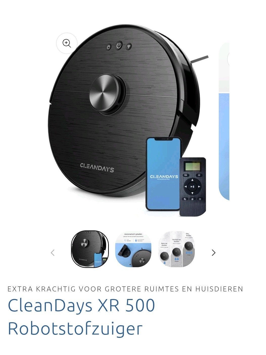 Cleandays robotstofzuiger, Ophalen, Robotstofzuiger