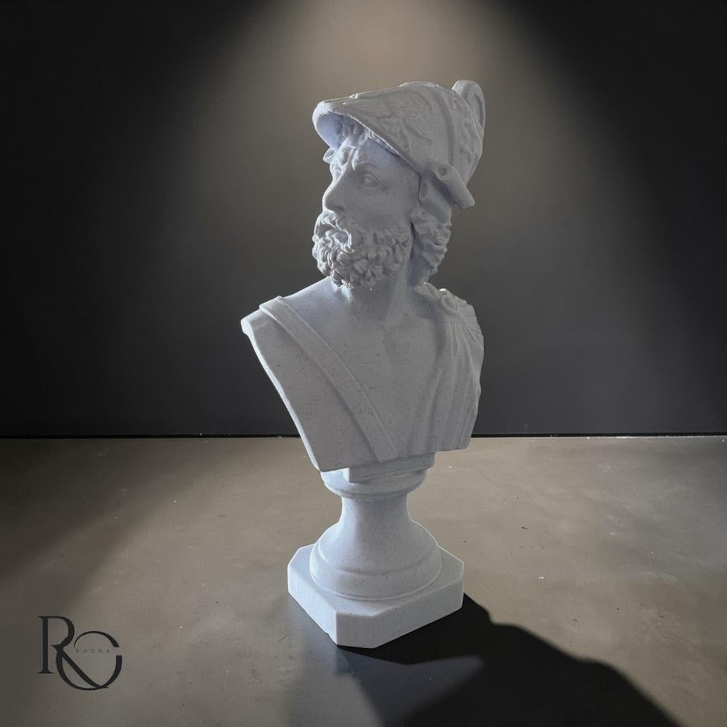 Klassieke Ajax Buste – Griekse Krijger Marble Look (24 cm), Antiek en Kunst, Kunst | Beelden en Houtsnijwerken, Ophalen of Verzenden