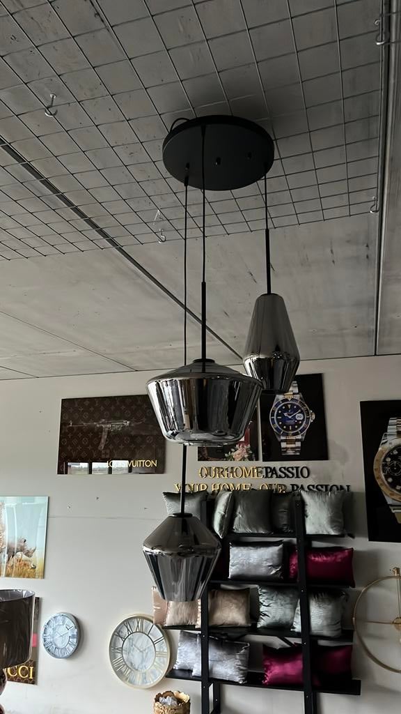 ERIC KUSTER STYLE HANGLAMPEN SMOKED GLASS XXL ALLES 99,95€!!, Huis en Inrichting, Lampen | Hanglampen, Ophalen of Verzenden, Zo goed als nieuw
