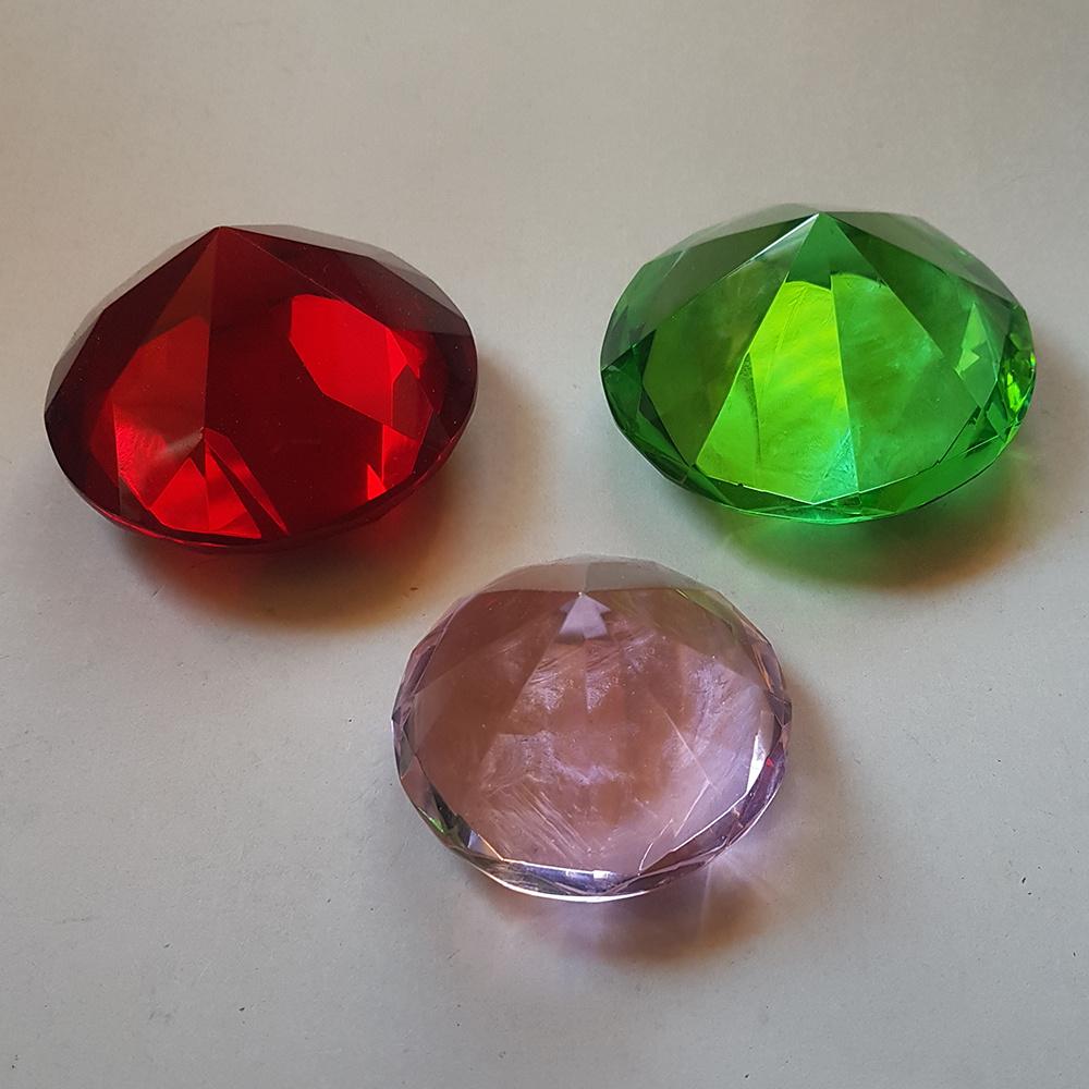 Kristallen "diamant" presse-papier, Gebruikt, -, -, Ophalen of Verzenden