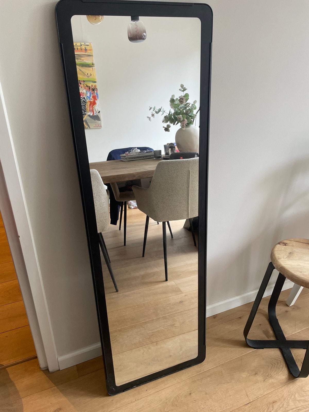 IKEA Grua spiegel - Zwart - 140x45 cm, Ophalen, Minder dan 50 cm, 100 tot 150 cm, Zo goed als nieuw
