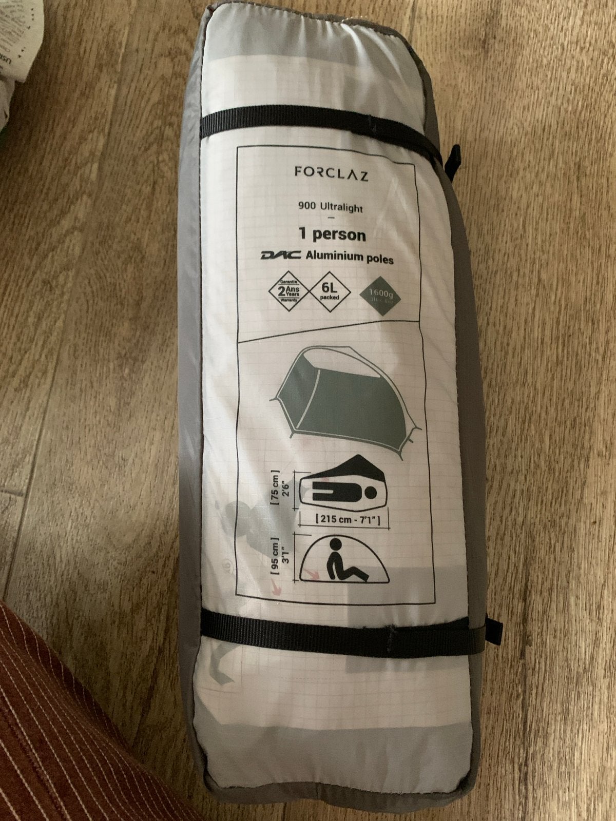 Forclaz 900 Ultralight 1-persoons tent, Caravans en Kamperen, Tenten, Ophalen of Verzenden, Nieuw, Tot en met 2