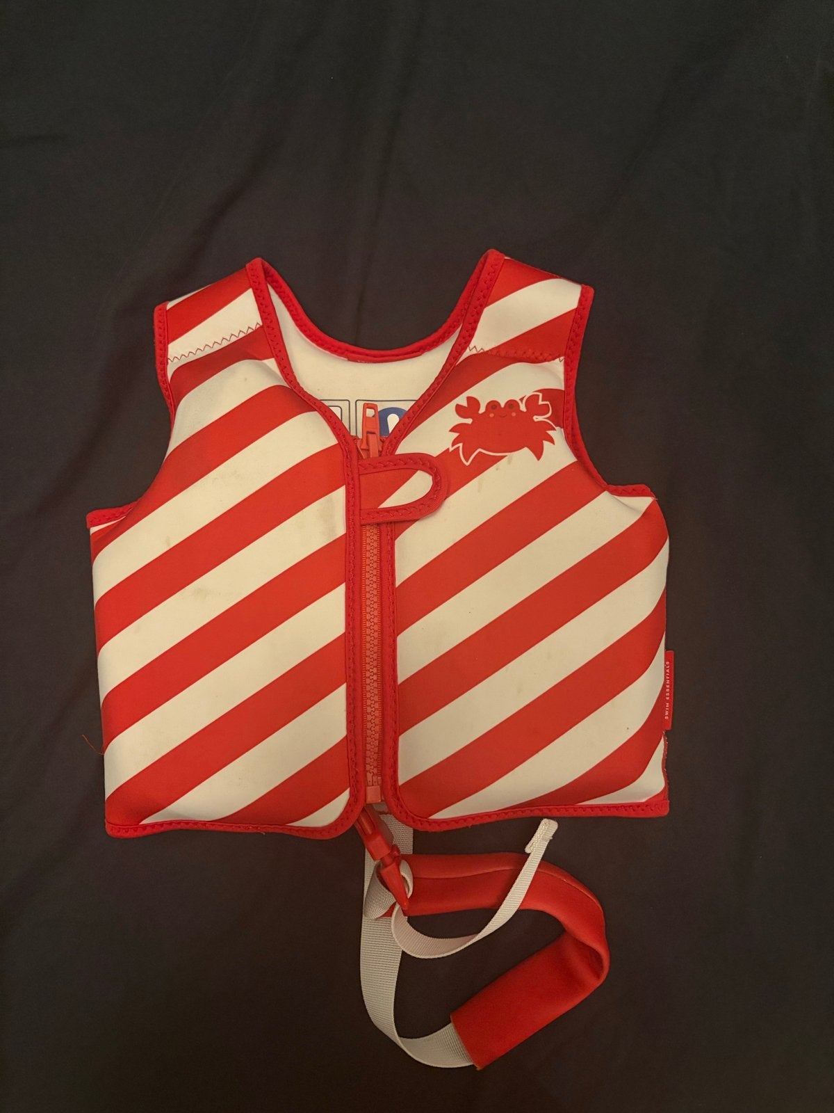 Zwemvest Swim Essentials 1-2 jaar rood/wit gestreept krab, Kinderen en Baby's, Babykleding | Baby-zwemkleding, Ophalen, Gebruikt