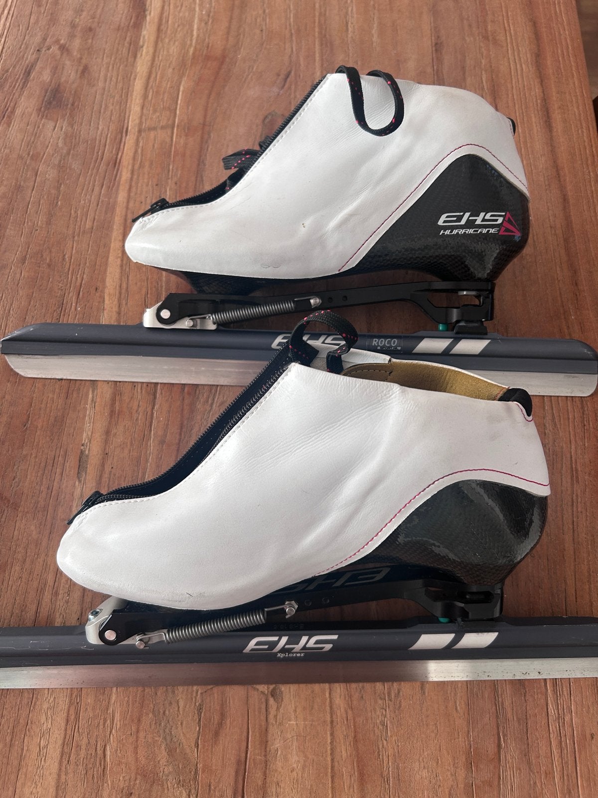 EHS klapschaatsen met EHS xplorer ijzers - Maat 41, Klapschaats, Gebruikt, Noren, Ophalen