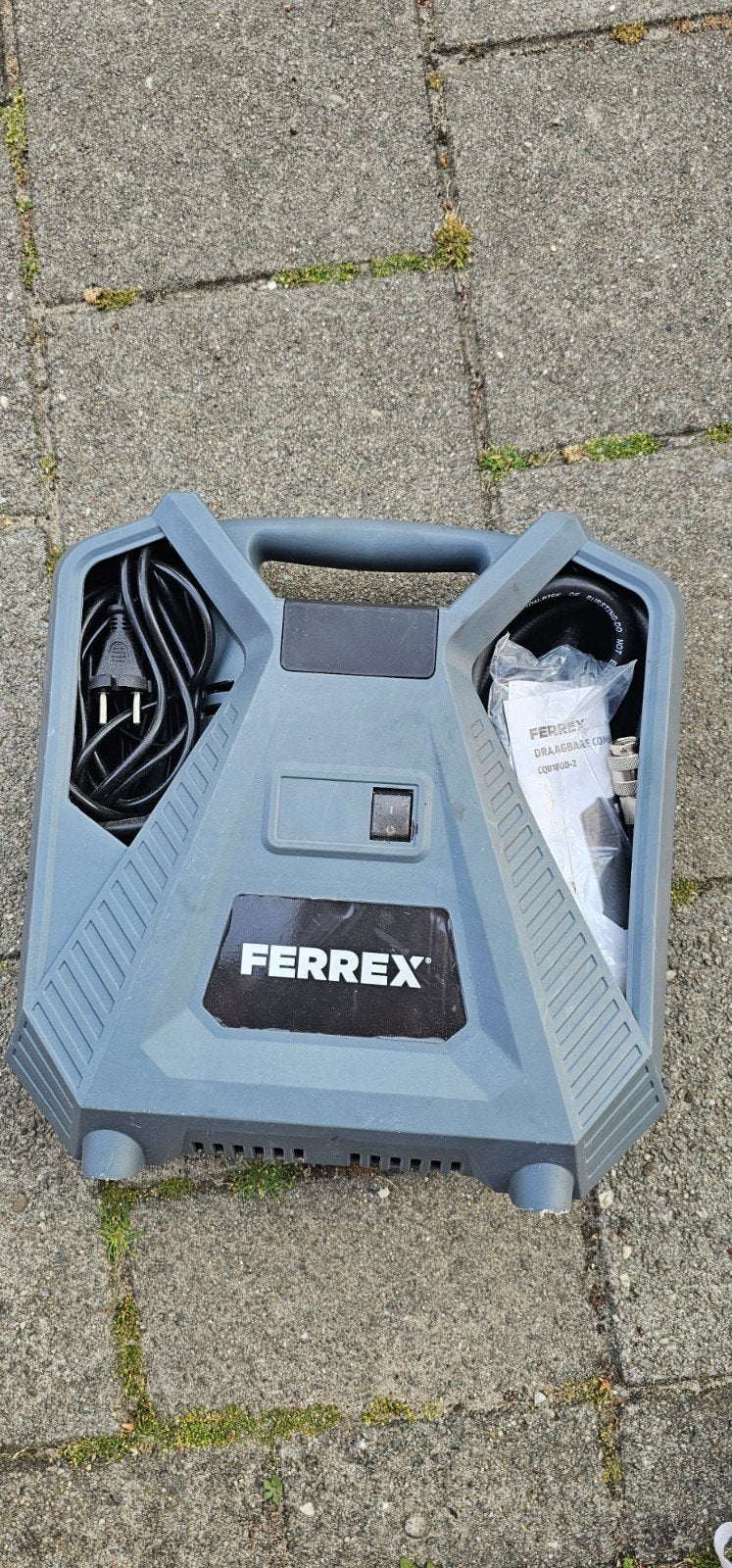 Draagbare compressor 8 bar - Ferrex bijna nieuw, Tuin en Terras, Ophalen of Verzenden, Zo goed als nieuw