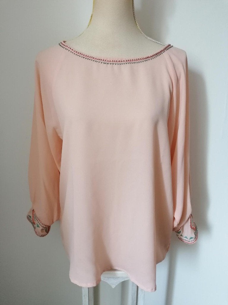 MOOIE zalmkleur blouse van AMBIKA mt. M/L, Kleding | Dames, Maat 38/40 (M), Overige kleuren, Nieuw, Ophalen of Verzenden