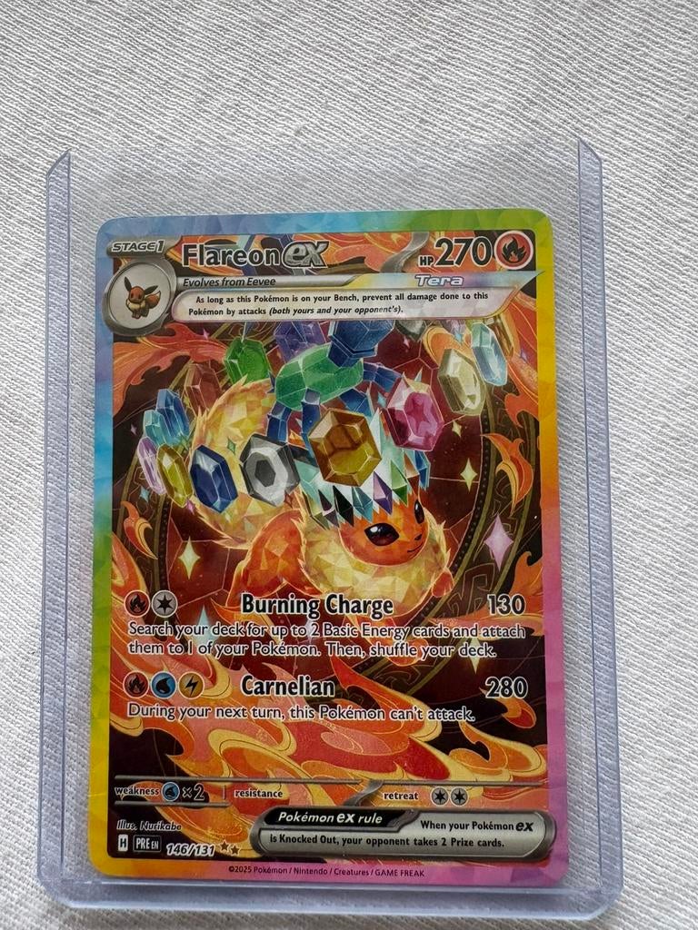 Flareon ex Tera Full Art Pokémon kaart (mint conditie), Ophalen of Verzenden, Zo goed als nieuw