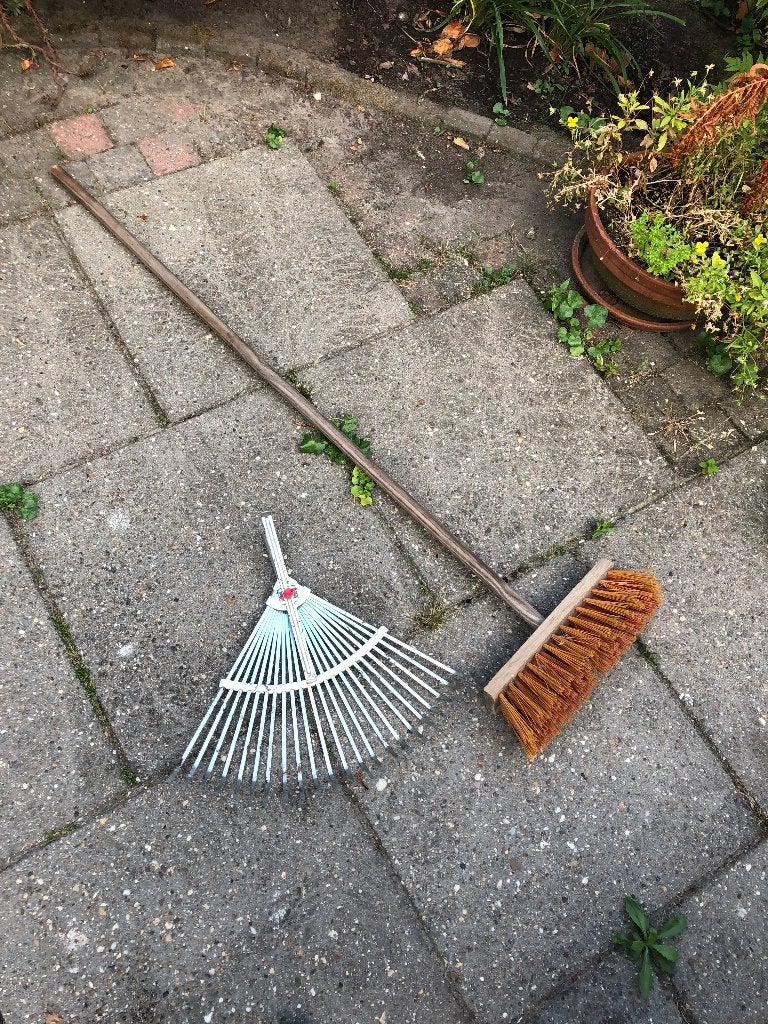 Blad hark nieuw en bezem, Tuin en Terras, Hand-tuingereedschap, Ophalen of Verzenden, Nieuw, Hark, Eurotools