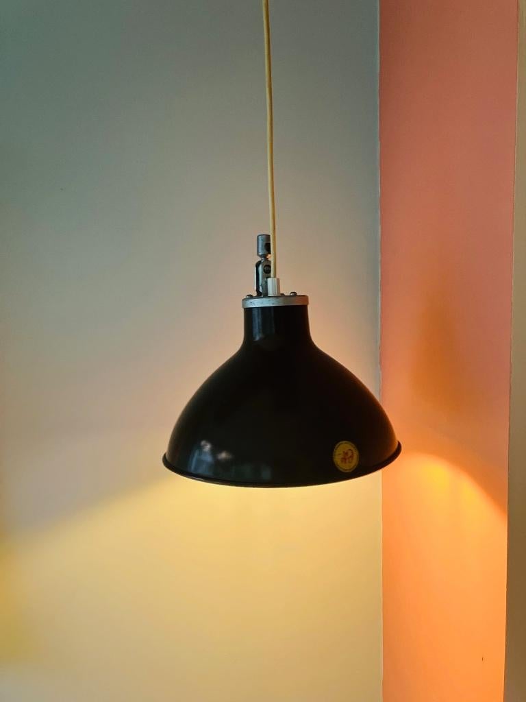 Vintage Cifo hanglamp jaren 50 – Industriële fotolamp, Gebruikt, Ophalen of Verzenden, Mid-Century Modern, Vintage, Metaal