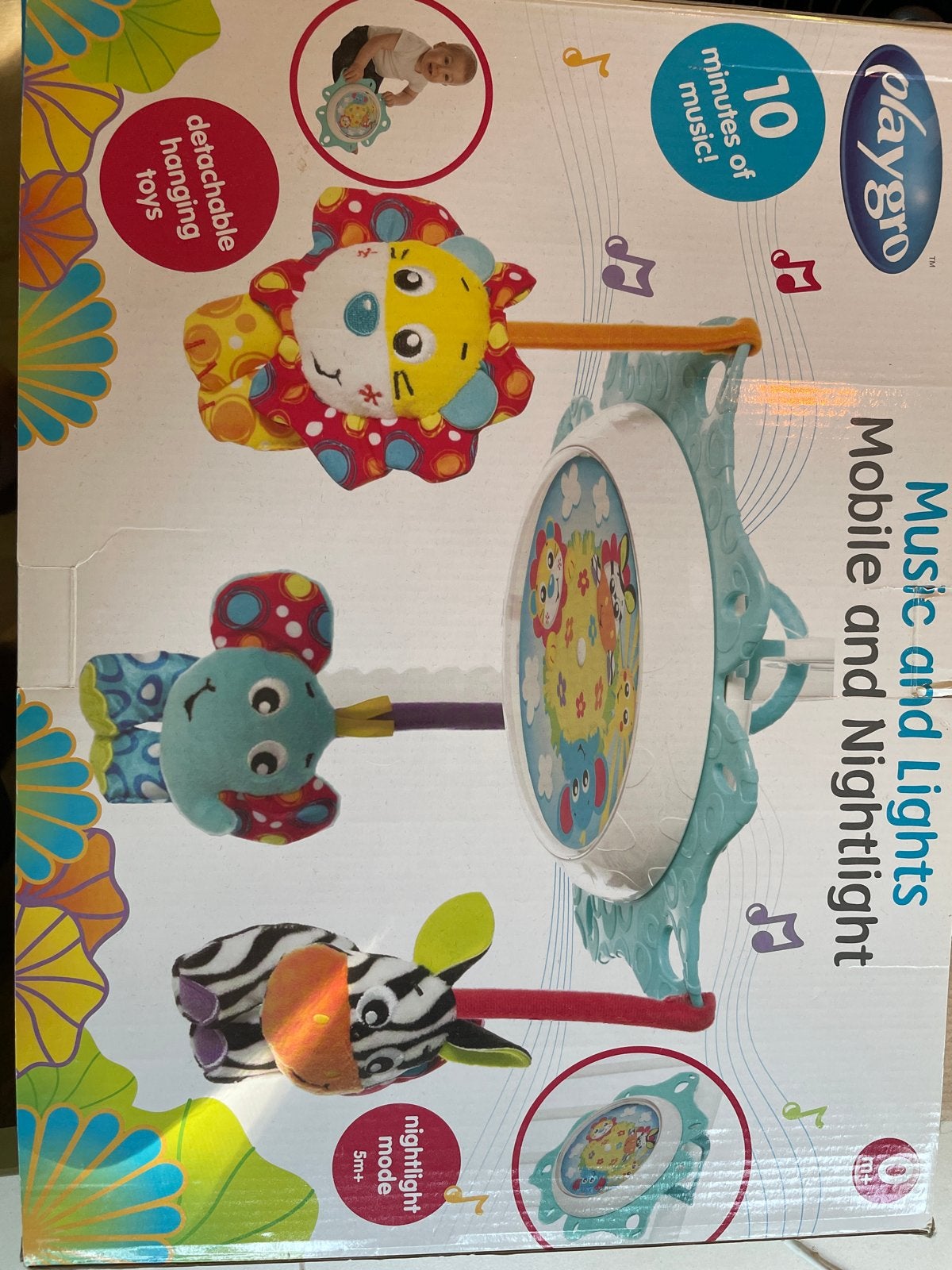 Playgro Muziek Mobiel en Nachtlampje voor Wieg/Box, Ophalen of Verzenden, Zo goed als nieuw, Mobiel, Met licht