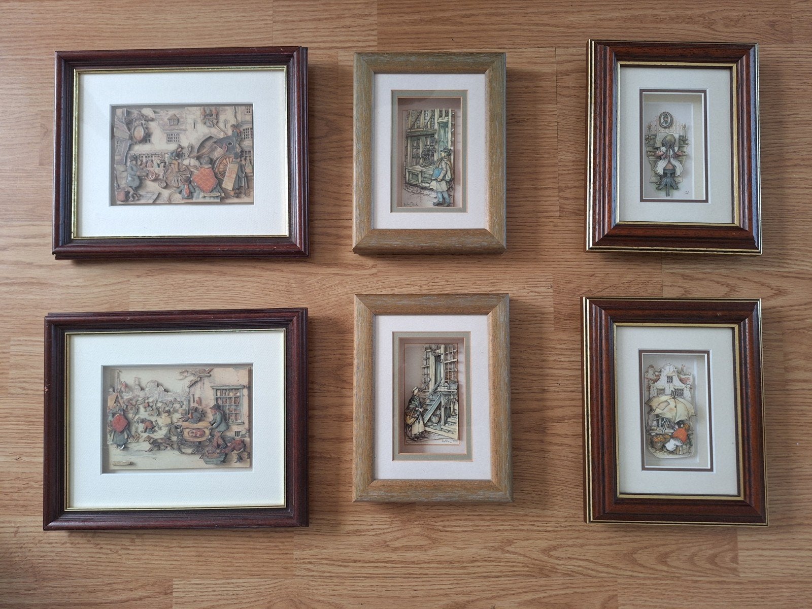 Ingelijste 3D-kunstwerken van Anton Pieck, Ophalen of Verzenden