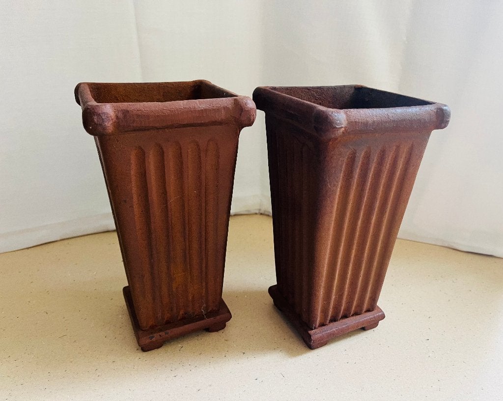 Set van twee prachtige Empire stijl mantel vaasjes - 19 cm, Ophalen of Verzenden