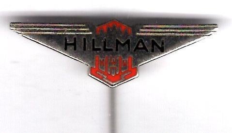 Hillman rood/zwart op zilverkleurig auto speldje ( T_111 ), Verzenden, Nieuw, Transport, Speldje of Pin