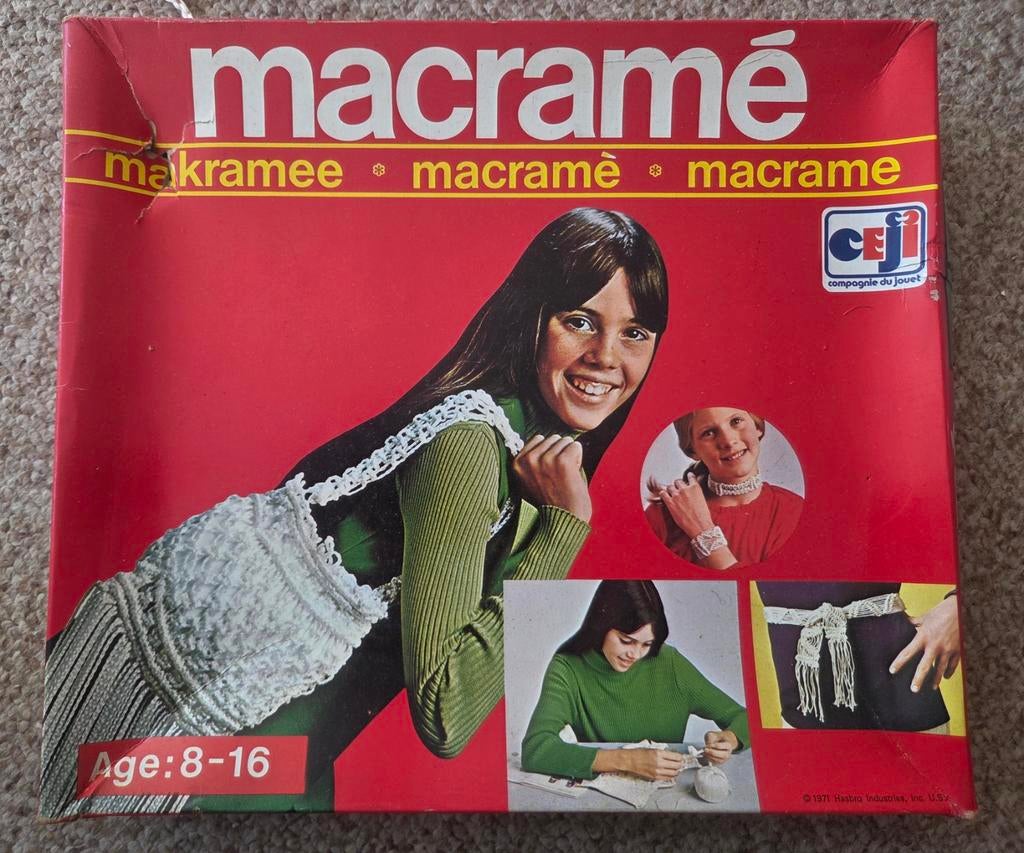 Vintage Macramé Knutselset - Maak je eigen tas en meer!, Overige thema's, Textiel, Meerkleurig, Ophalen of Verzenden