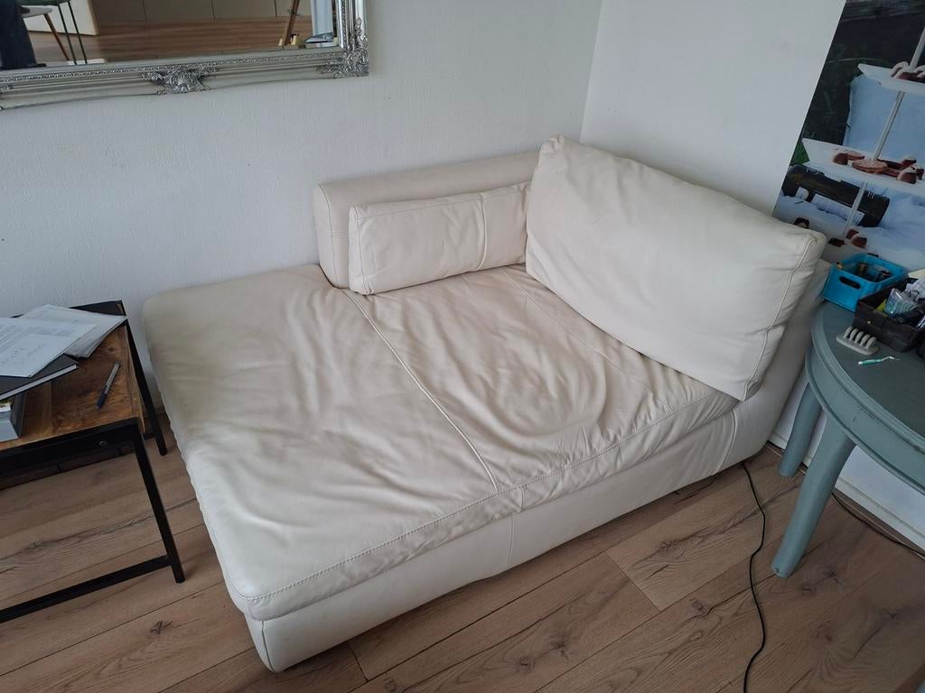 Crèmekleurige chaise longue, Huis en Inrichting, Banken | Sofa's en Chaises Longues, Ophalen of Verzenden, Eenpersoons, Minder dan 150 cm
