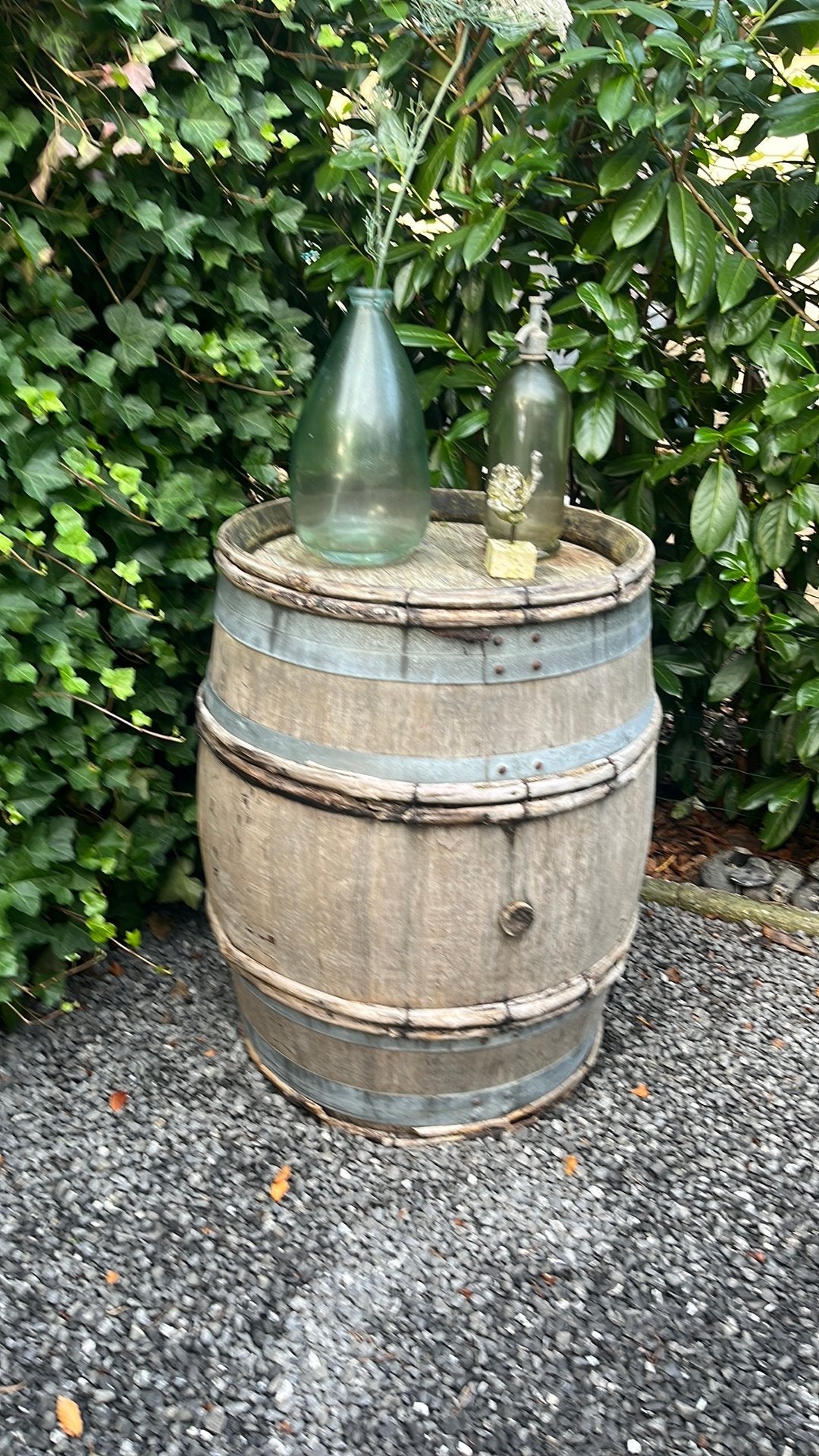 Oud Frans wijnvat, Tuin en Terras, 150 liter of meer, Ophalen, Gebruikt, Hout