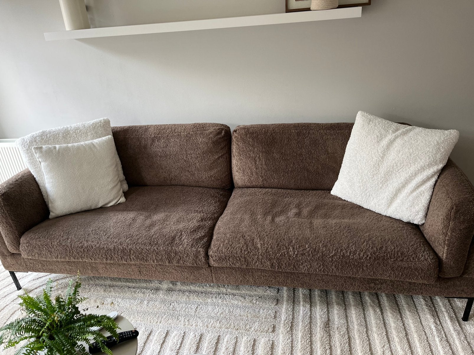 bruine teddy bank, Huis en Inrichting, Banken | Bankstellen, Gebruikt, Driepersoons, 75 tot 100 cm, Ophalen of Verzenden