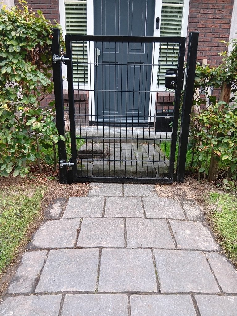 Tuinpoort type dubbel staafmat, Tuin en Terras, Ophalen, Nieuw, IJzer, Tuinhek