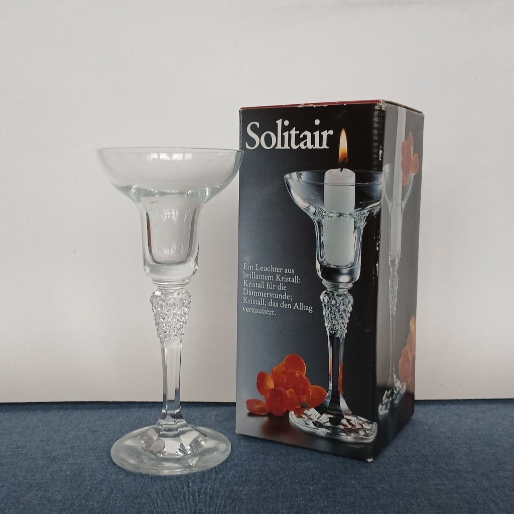 Kandelaar Solitair Schott Zwiesel Kristal Vintage, Antiek en Kunst, Ophalen of Verzenden, Kristal