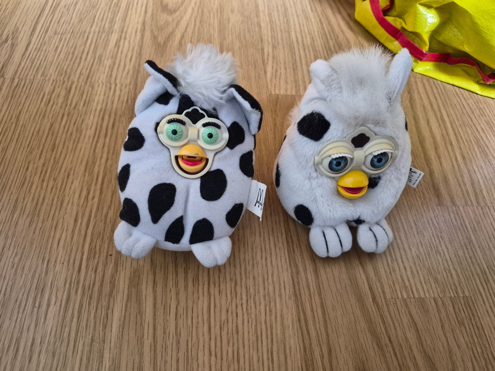 Set van 2 Furby McDonald's knuffels - Zwart/Wit gevlekt, Ophalen of Verzenden, Gebruikt, Jongen of Meisje