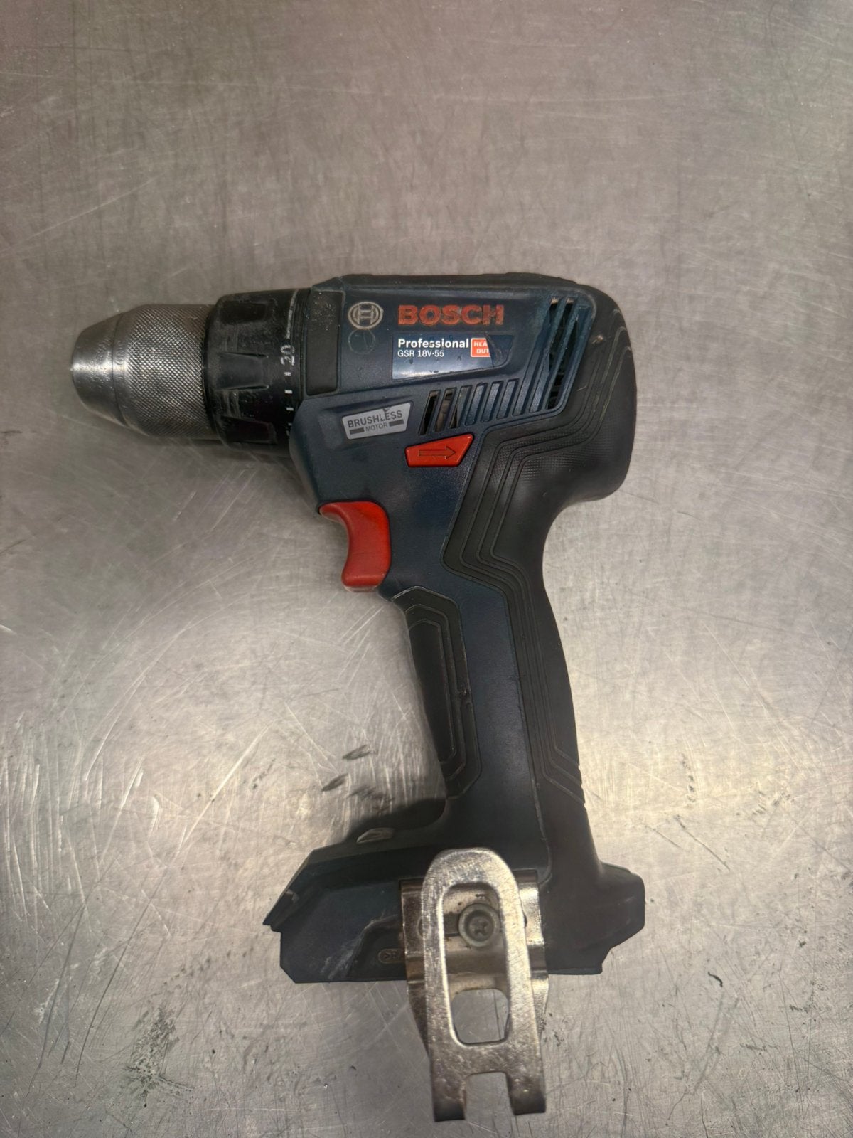 Bosch gsr 18v 55, Ophalen of Verzenden, Gebruikt, Boormachine, Variabele snelheid
