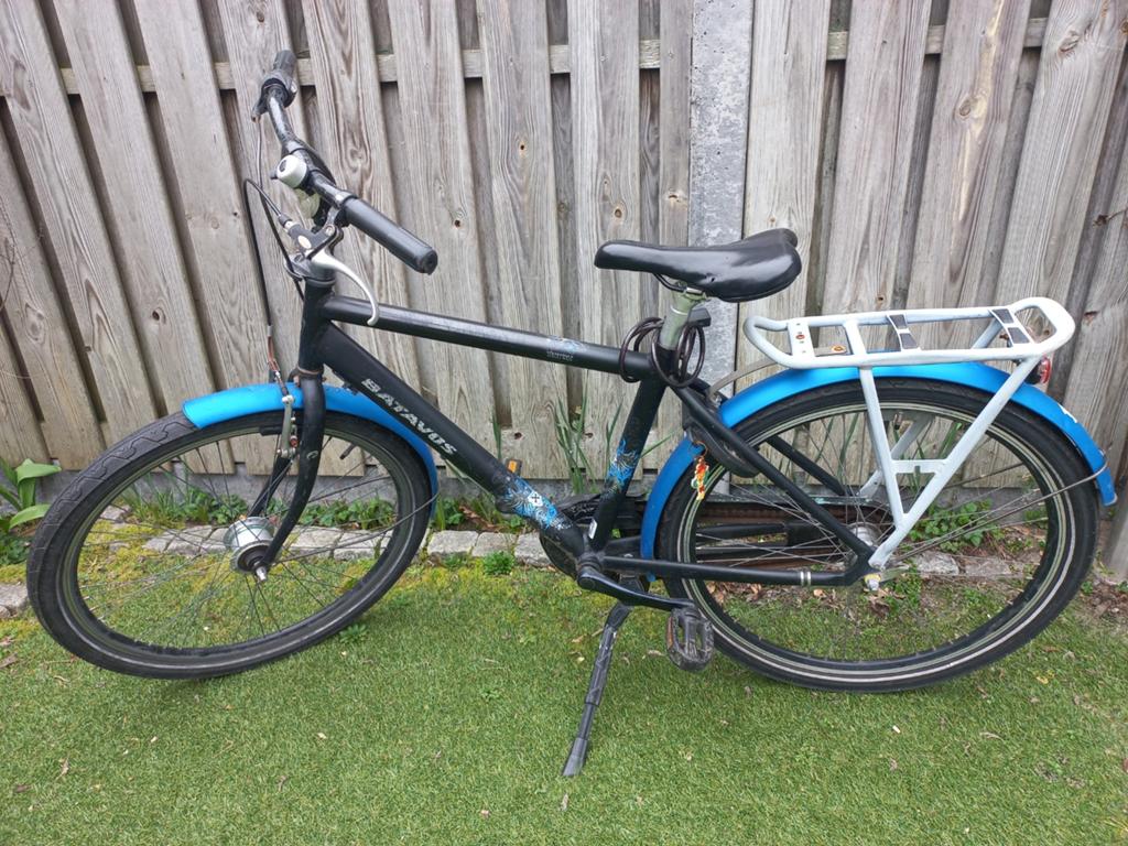 Batavus jongens mountainbike met bagagedrager - Zwart/Blauw, Fietsen en Brommers, Fietsen | Jongens, Ophalen, Terugtraprem, Versnellingen